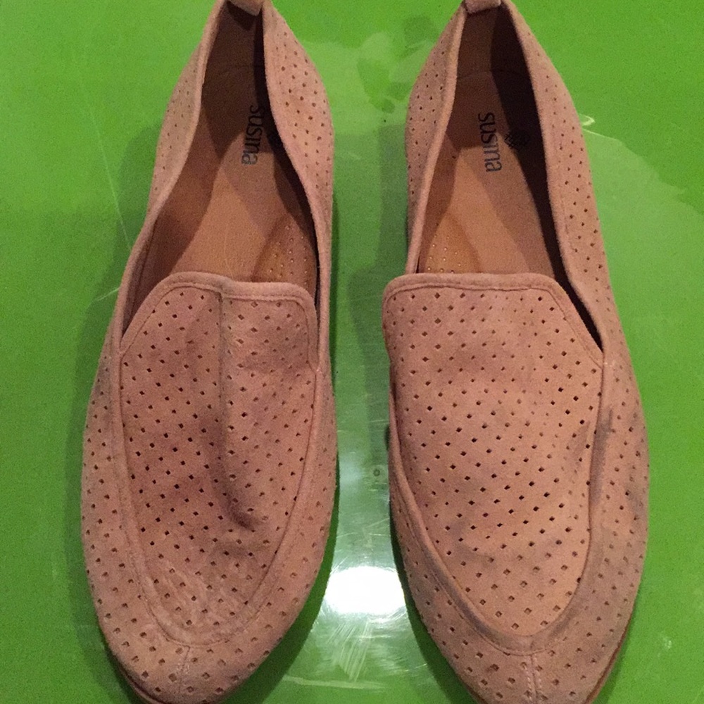 Brown leather 8w flats from Nordstrom